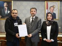 Rektör Alkış, Tübitak Projesi Kabul Edilen Öğrencileri Makamında Kabul Etti