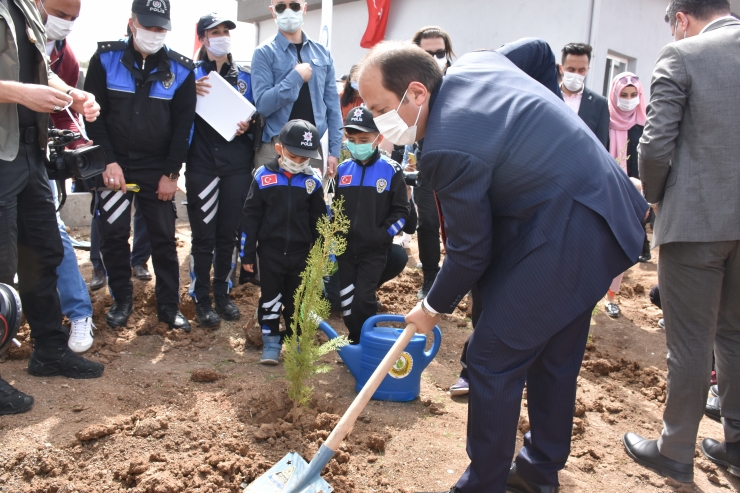 Türk Polis Teşkilatının 176. kuruluş yılı dolayısıyla şehitler için Şırnak'ta 176 fidan dikildi