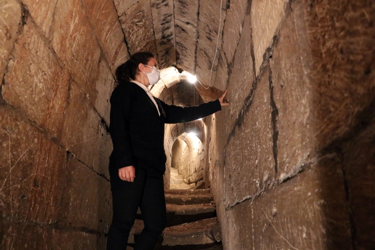 Tarihi Gaziantep Kalesi'nin altındaki tüneller de turizme açılacak