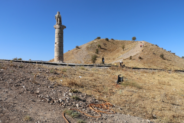 Adıyaman'daki Karakuş Tümülüsü'nde jeoradar çalışmalarının ikinci etabına başlandı