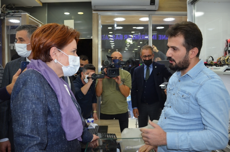 İYİ Parti Genel Başkanı Akşener, Batman'da esnaf ziyaretinde konuştu: