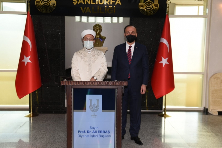 Diyanet İşleri Başkanı Erbaş, Şanlıurfa Valiliğini ziyaret etti