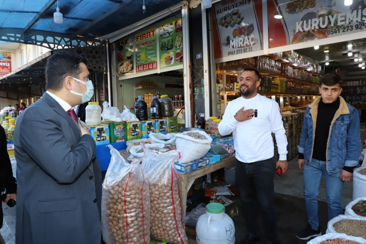 Cizre Kaymakamı Mehmet Tunç, esnafı ziyaret etti