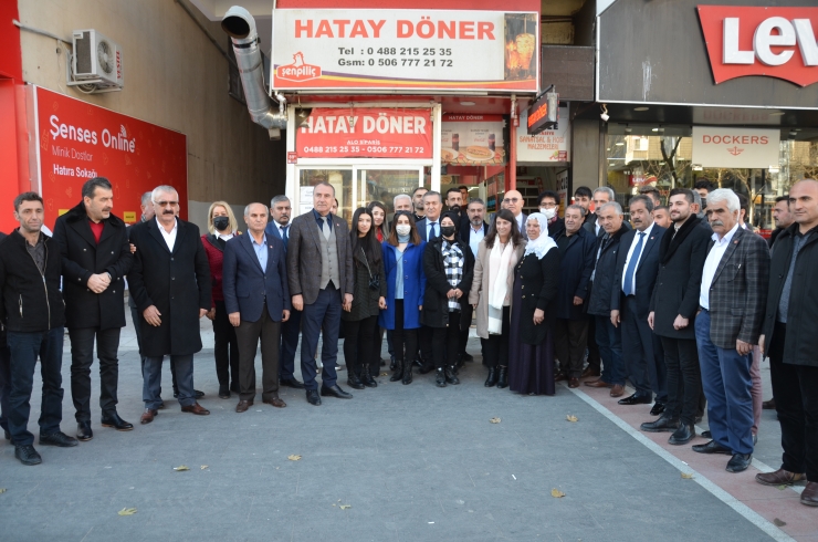 CHP heyeti Batman'da basın mensupları ile bir araya geldi, esnafı ziyaret etti